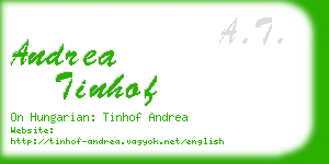 andrea tinhof business card